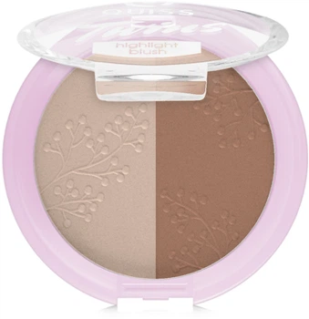 Румяна+Хайлайтер Quiss Twins Highlight & Blush 01 Коричневый, белый 6 г (4823097113004)