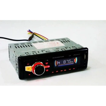 Автомагнітола Pioneer 1270 підключення 1DIN + USB/SD/MMC слот/Fm/Aux і Пульт ДУ Чорний (10514)