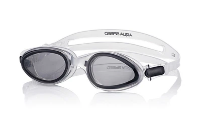 Очки для плавания Aqua Speed черные прозрачные унисекс защита от запотевания и УФ излучения