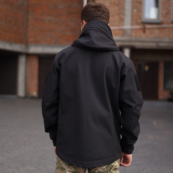 Військова тактична куртка Soft Shell Grifon чорна розмір 54
