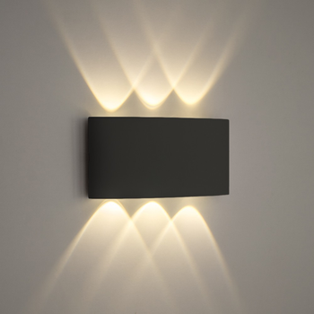 Светильник светодиодный настенный, LED бра LINZA SIX 6W Q170 3000K BLACK 220V IP54