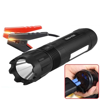 Пуско Зарядное устройство Авто Джамп Стартер Повербанк 12000 мАч Модель: Flashlight (Фонарь) JX50A​​​​​​ Jump Starter Power Bank, A1-Tech