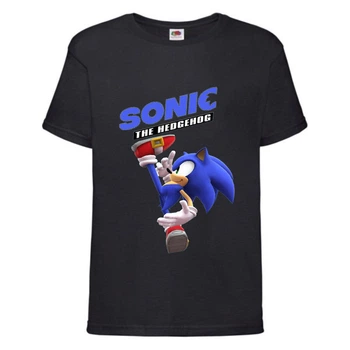 Футболка дитяча Соник удар ногою (SONIC) чорна (snc blc-1) 116 см