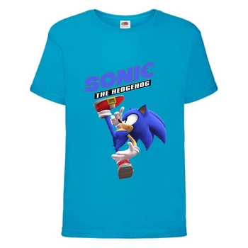 Футболка дитяча Соник удар ногою (SONIC) синя (snc blu-1) 152 см
