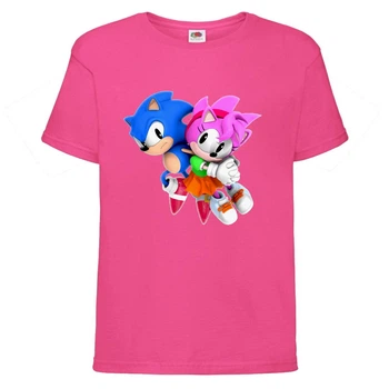 Футболка детская Соник и Эми (SONIC) розовая (snc pnc-04) 128 см