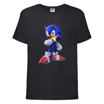 Футболка дитяча Соник і полум'я (SONIC) чорна (snc blc-3) 116 см