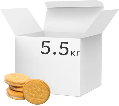 Печенье Грона Наполеон сэндвич затяжное Белый 5.5 кг (4820156630960)