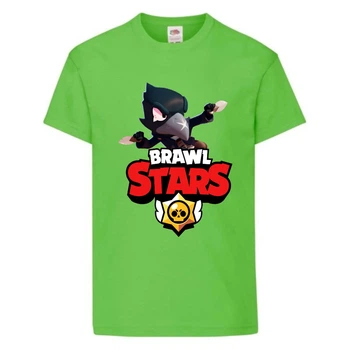 Футболка детская Бравл Старс Ворон (Brawl Stars Voron) светлозеленый (BS ligr-02) 104 см