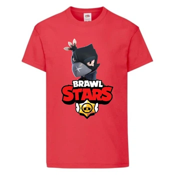 Футболка детская Бравл Старс Ворон (Brawl Stars Voron) красная (BS read-03) 164 см