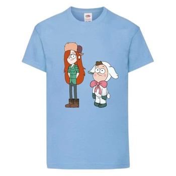 Футболка детская Гравити Фолз Венди и Диппер 2 (Gravity Falls Vendy and Dipper 2) голубой (GF lblu-3) 104 см