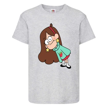 Футболка детская Гравити Фолз Мэйбл (Gravity Falls Maybl) серая (GF gr-003) 164 см