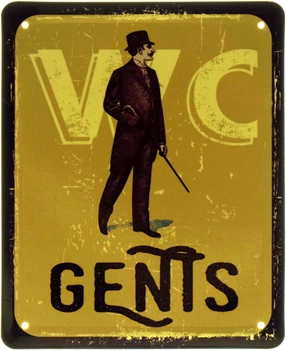 Металлическая табличка "WS Gents" (ms-103612)
