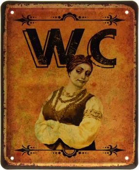 Металева табличка "WC (Для Козачок)" (ms-103609)