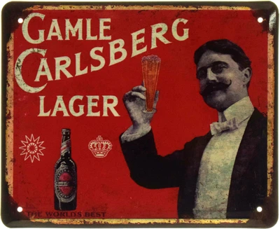 Металлическая табличка "Gamle Carlsberg Lager" (ms-103629)