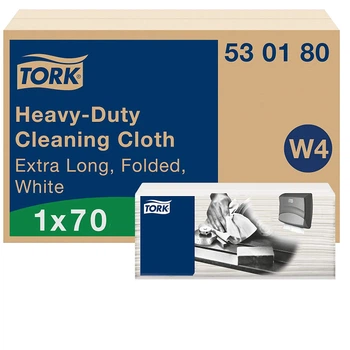 Нетканый материал Tork 530180 повышенной прочности белый в салфетках 70 листов, 35.5х61.5см