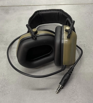 Тактичні активні навушники HD-09 для стрільби із шумозаглушенням, на голову, під шоломом, Хакі