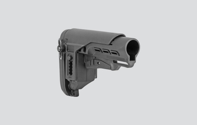 Приклад (база) DLG TBS TACTICAL PCP DLG-087\052, Черный, Mil-Spec, с высоким подщечником 4,5 см, антабки