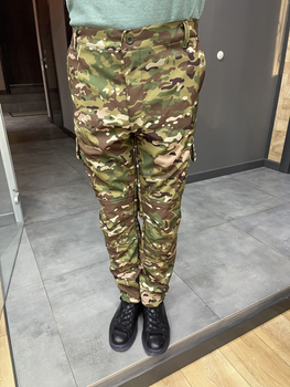 Штани тактичні софтшел із флісом Special, розмір L, Мультикам, утеплені штани для військових
