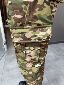 Штани тактичні софтшел із флісом Special, розмір XL, Мультикам, утеплені штани для військових