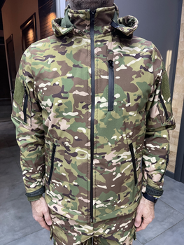 Куртка тактична Special, Softshell, Мультикам, розмір XXL, демісезонна флісова куртка для військових софтшел