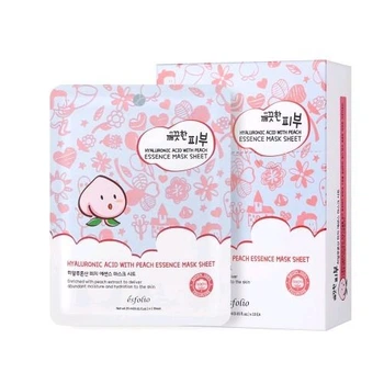 Маска тканевая для лица Esfolio Pure Skin с гиалуроновой кислотой и персиковой эссенцией