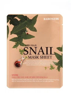 Тканевая маска с экстрактом слизи улитки Baroness Snail Mask Sheet