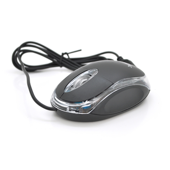 Мышь USB Merlion MS-Zero, длина кабеля 115см, 2 кнопки+scroll, (98х60х36 мм), Black, Q200