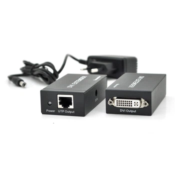 Активный удлинитель DVI 60м Voltronic через RJ-45 по витой паре