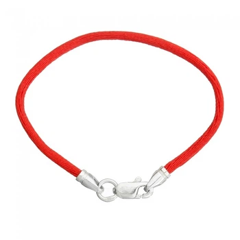 Шнурок на руку с серебряным замком Jewel-case Красный 4009-kr 22.0