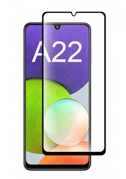 Защитное стекло для Samsung A225 Galaxy A22 (2021) Full Glue (0.3 мм, 2.5D) черное