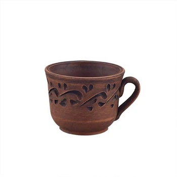 Чашка для кофе глиняная 0,15л (резн.) KR5118-2