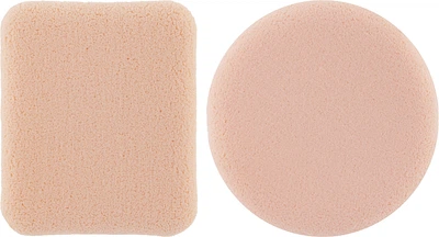 Спонж CS071 для пудры круг + квадрат 2в1, бежевый - Cosmo Shop Sponge 2шт (1047152-27069061)