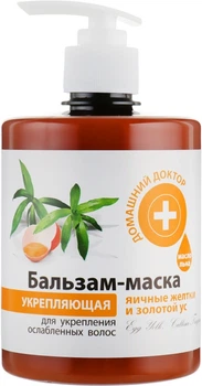 Бальзам-маска Яєчні жовтки і золотий ус - Домашній Лікар 500ml (123591-91066)