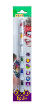 Олівці для гримування обличчя і тіла ZiBi Kids Line Позитив 6 кольорів стандарт 22 г (ZB.6569)