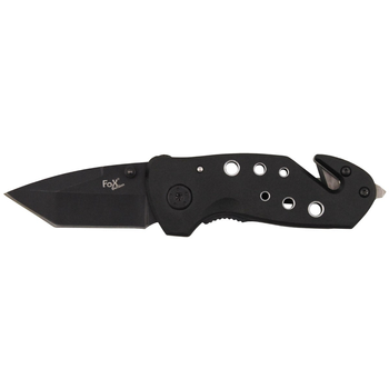 Складной нож Fox Outdoor рукоять металл со стеклобоем черный (45819)