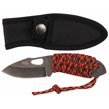 Нож Fox Outdoor "Redrope" в ножнах с рукоятью обмотанной паракордом (44484)