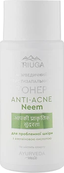 Аюрведический противовоспалительный тонер для проблемной кожи лица - Triuga Ayurveda Mix Anti-Acne Neem Toner 200ml (1054807-48739)