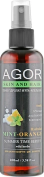 Тонік "Гідролат м'ята-апельсин" - Agor Summer Time Skin And Hair Tonic 100ml (367235-7692)