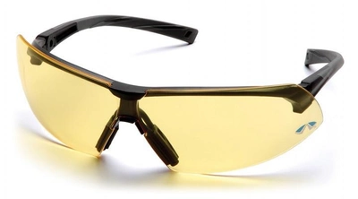 Тактичні окуляри захисні відкриті із захищеною оправою Pyramex Onix (amber) жовті