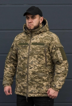 Куртка зимняя тактическая на молнии с капюшоном M polk pixel