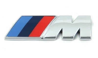 Шильдик логотип емблема BMW M на багажник Срібло
