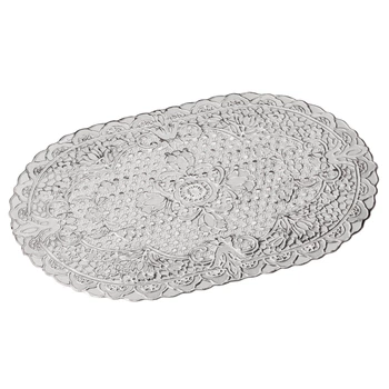 Салфетка XOPC-M овальная с серебристым узором 30х45см (521-23-WS-1) 6шт.