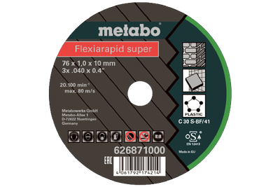 Универсальный отрезной диск по камню и пластику Metabo Flexiarapid Super Universal 5 шт (626871000)