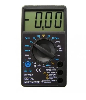 Цифровой мультиметр Digital Tech DT700D большой дисплей (со звуком) используется для контроля постоянного и переменного напряжения