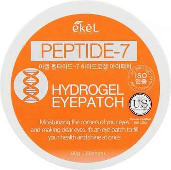 Гідрогелеві патчі для очей з пептидами - Ekel Peptide-7 Hydrogel Eye Patch 60шт (1005946-26417)