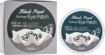 Гідро-гелеві патчі з чорними перлинами під очі - Esfolio Black Pearl Hydrogel Eye Patch 60шт (363279-134618)