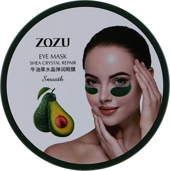 Гідрогелеві патчі під очі з екстрактом авокадо та олією ши - Zozu Eye Mask Shea Crystal Repair Smooth 60шт (857657-631)
