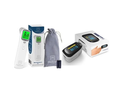 Медицинский набор для дома MEDICA+ Family Care бесконтактный термометр 7.0 + пульсоксиметр 7.0