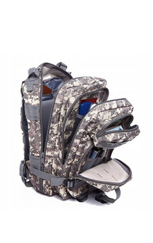 Рюкзак сумка на плечі ранець 28 л Піксель 45 х 22 х 26 см дволямковий з ручкою для перенесення з базою для модульної системи Molle водонепроникний