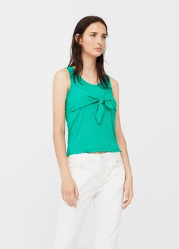 Топ Mango XS Зеленый 13060826_13